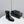 CC 26s Tweed Trim Ankle Boots Black Leather 167519