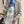 CC 25s Scarf 140cm White Blue Cashmere 973342