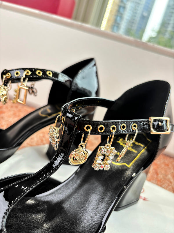 Très Vivier Mary Jane Pumps 8.5 cm Black Patent Leather