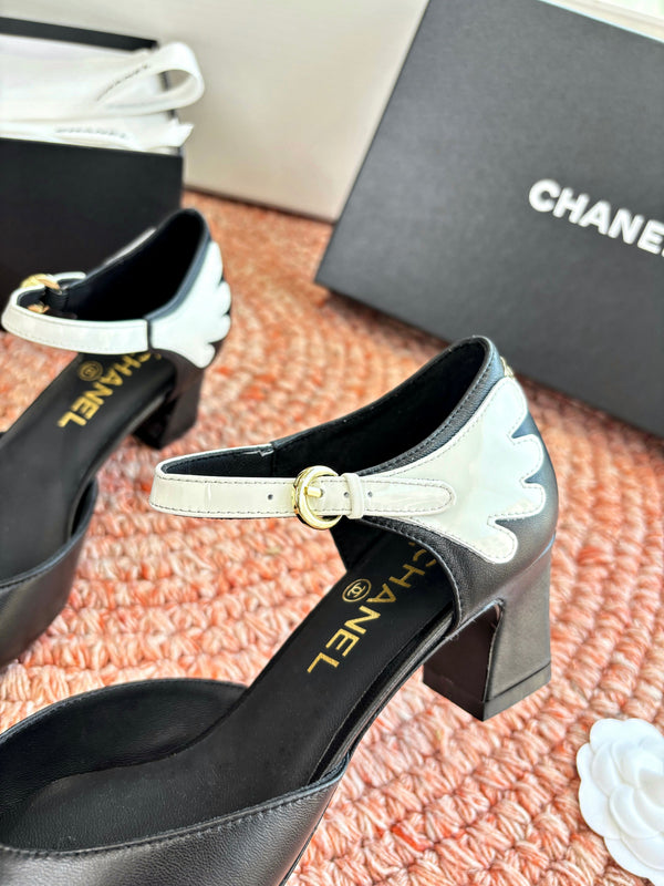 CC 26s Mary Jane Slingback Black Sheepskin 648193