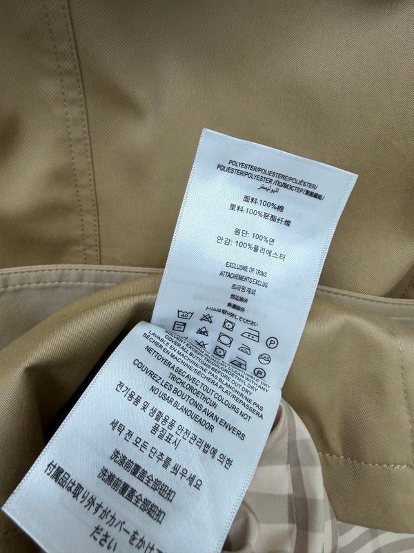 BRR Short Tropical Gabardine Foxfield Trench Coat Beige Cotton Polyester