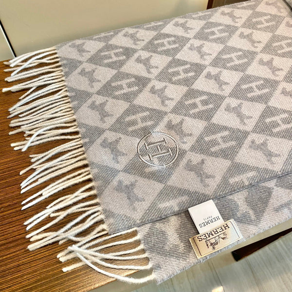 HM 25s Reversible Scarf 200cm Gray Cashmere 960510