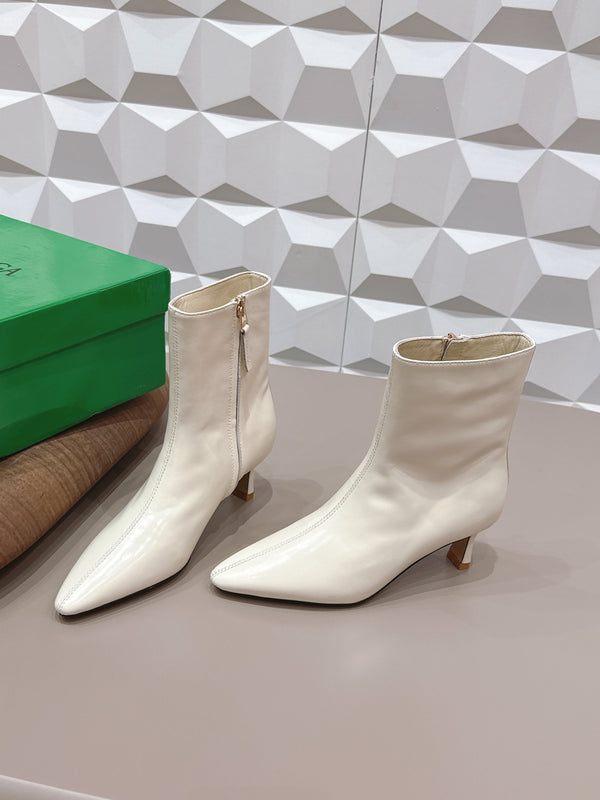 BV Sofia Ankle Boot 7cm White Lambskin 613292