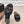 CC 26s Flat Sandals Black Straw Leather 613263