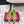 RV Rose Vivier Flower Slingback Flat Pink Green Satin 617284