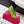 RV Rose Vivier Flower Pumps 10cm Pink Green Satin 617295