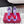 RV Rose Vivier Flower Sandal 10cm Purple Red Satin 617299