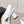 CC 26s Round-Toe Square-Heeled Sandals 7.5cm White Leather