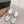 CC 26s Round-Toe Square-Heeled Sandals 7.5cm Sliver Leather