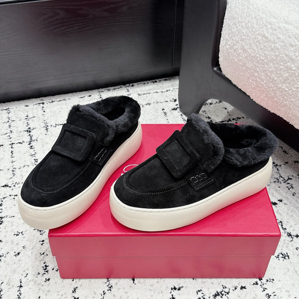 RV 26s Viv' Up Mules 4cm Black Suede 120989