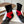 CD Ballet Stretch Boots Black Red Sheepskin Fabric 431501