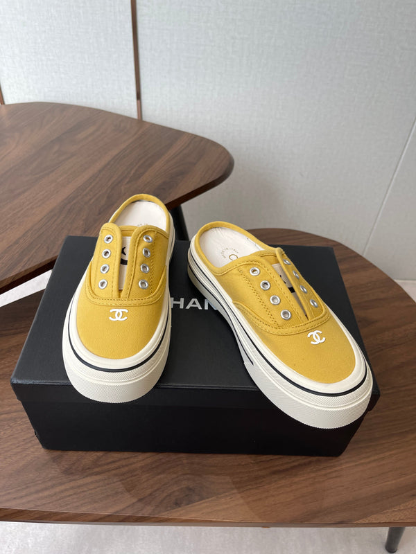 CC 26s Slip-On Platform Yellow Canvas 727467