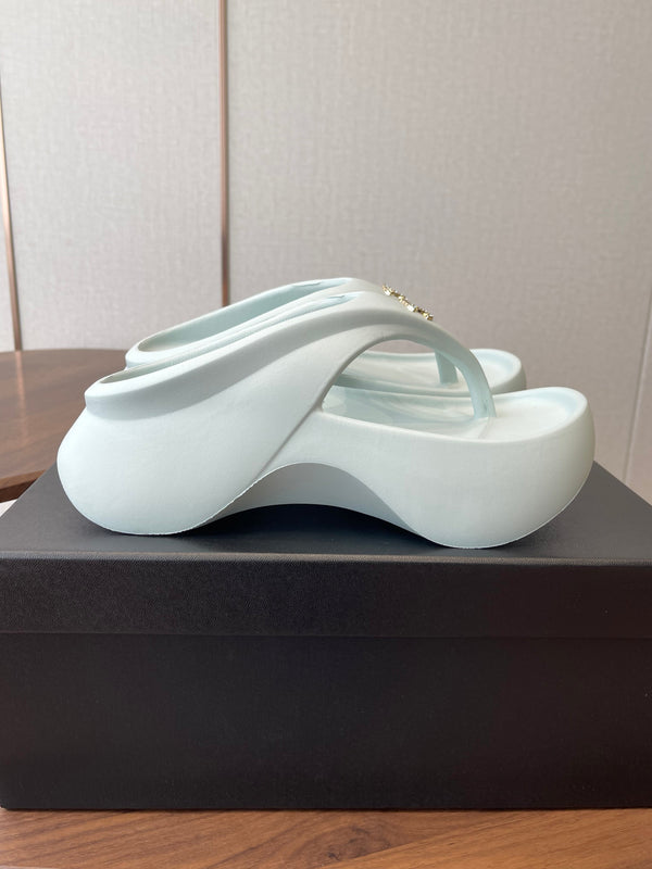 CC 26s Platform Flip-Flops Light Blue Rubber 727522