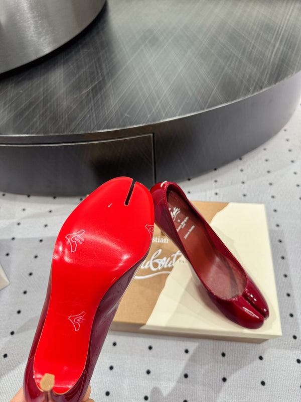 CL x Margiela 25 Pumps Red 10cm Patent Leather 296035