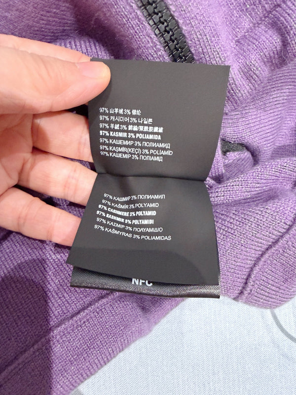 Miu 26s Stand-Collar Coat Purple Polyester 418743