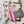 CD Twilly Mini Scarf 105cm White Dark Pink Mulberry Silk 969064