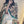 HM Bouquets Sellier Scarf White Teal Cashmere 145874