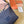 CHAIN SHOULDER BAG 19 IN NAVY BLUE FABRIC GOLD HARDWARE