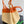 BV Small Parachute 20cm Burned Orange Raffia & Leather GHW
