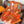 HM 25s Scarf 140cm Orange Colorful Cashmere Silk 962470