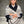 HM 25s Sailor Tattoo Scarf 140cm White Black Cashmere Silk 967419