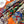 HM 25s Reversible Scarf 140cm Orange Blue Cashmere 976227
