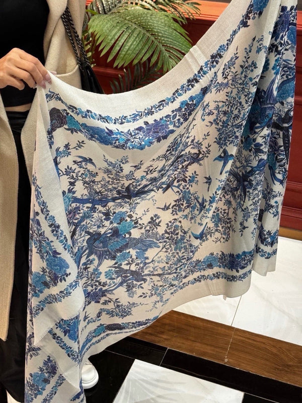 CD 26s Scarf 140cm Silk & Cashmere 300232