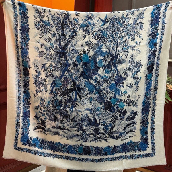 CD 26s Scarf 140cm Silk & Cashmere 300232