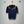 Miu SS26 Knitted Collared Lace Beaded Logo Top Dark Blue Cotton Silk 350905
