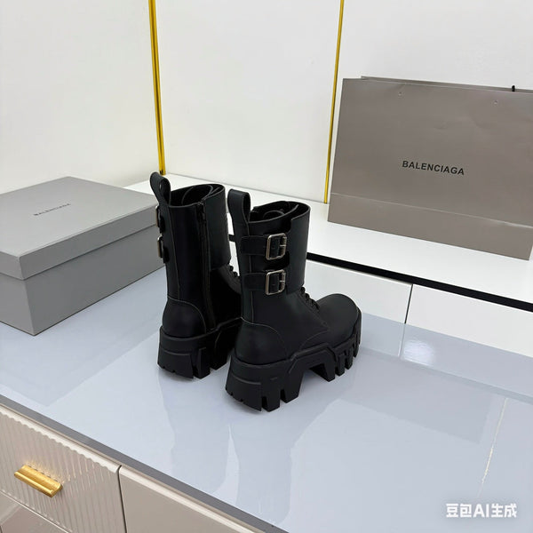 Balenciaga Bulldozer Boots Black Cowhide 565075
