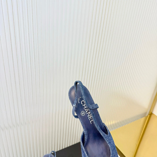 CC 26 Slingback High Heel 6.5cm Blue Denim 714021