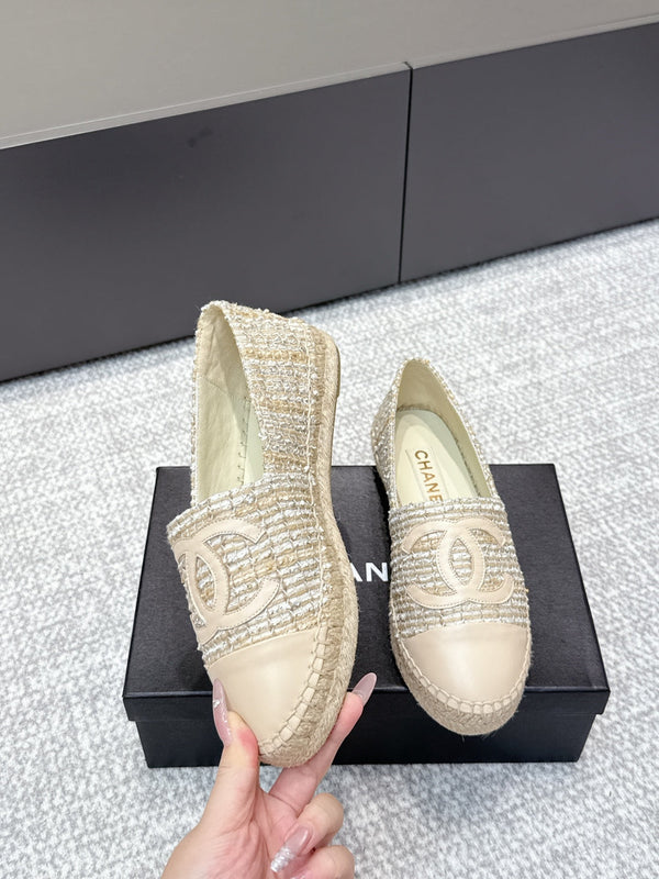 CC Espadrilles Beige Tweed 653920