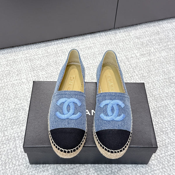CC Espadrilles Black Blue Denim 653922