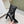 The Row 2025 Chunky Heel Round Toe Ankle Boot Black Leather 572087