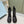 Pra 2025 Boot With Two Silver Buckle Black Calfskin 556292