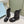 Pra 2025 Boot With Two Silver Buckle Black Calfskin 556292