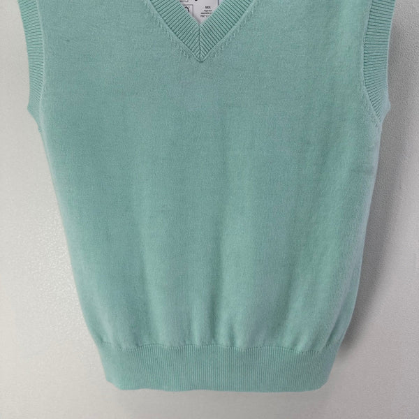 CC V-neck Vest Blue Wool 345999