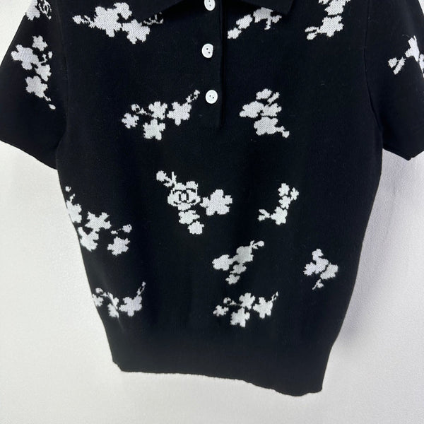 CC Polo Black & White Wool 346019
