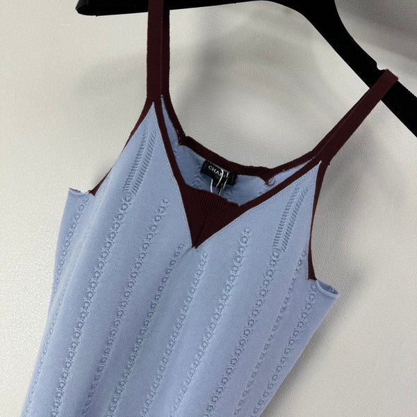 CC 26S Knit Cami Tank Top Blue Cotton 348993