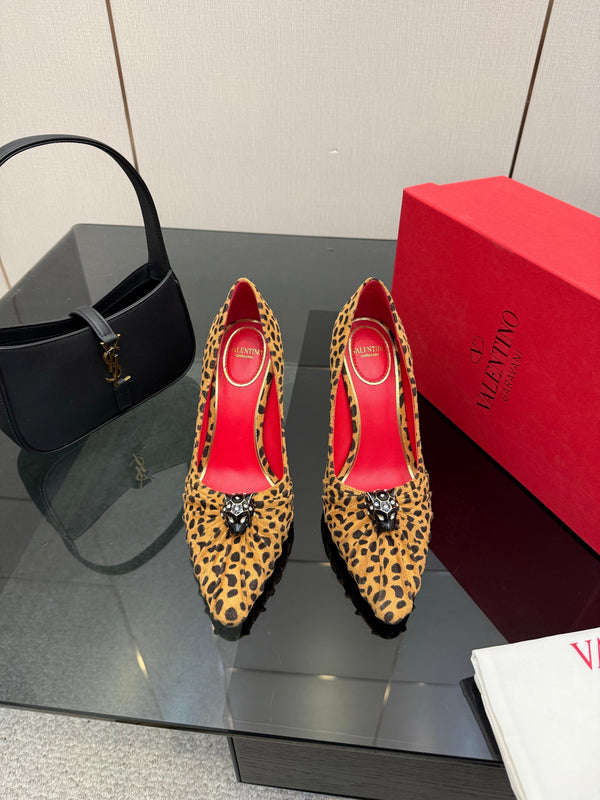 VT Panthea Pumps 105Mm Leopard Print Goatskin 630178