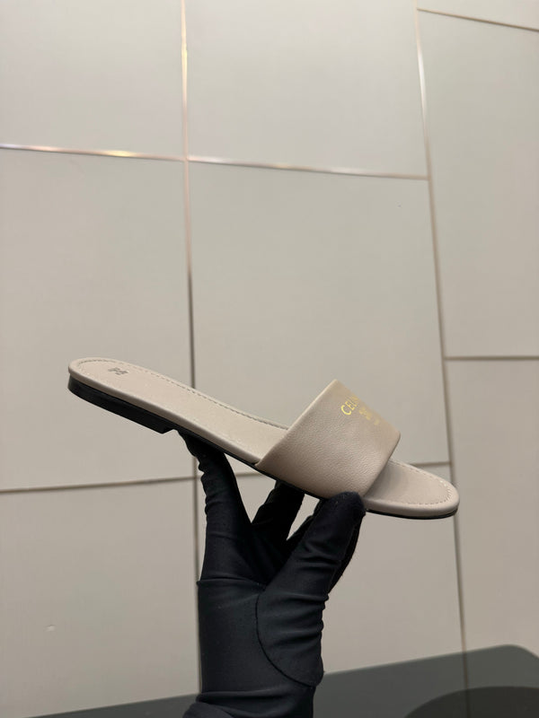 CL Coast Mule Taupe Calfskin 725655