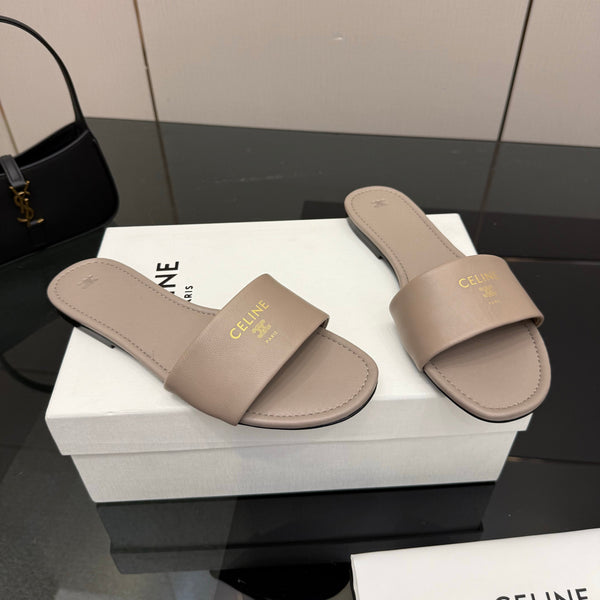 CL Coast Mule Taupe Calfskin 725655
