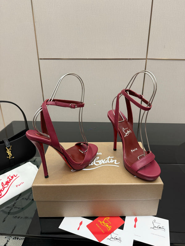 CL Miss Z Sandal 12cm Burgundy Cowhide 828154