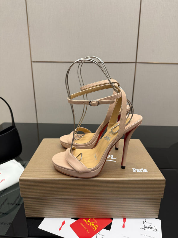 CL Miss Z Sandal 12cm Beige Cowhide 828155