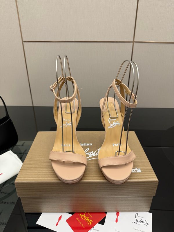 CL Miss Z Sandal 12cm Beige Cowhide 828155