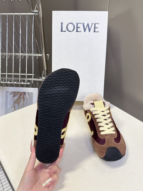 Loewe Ballet Runner 2.0 Sneaker Brown Suede Shearing 536830