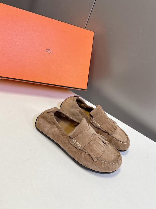 HM 26S Nod Loafers 1.5cm Khaki Suede 113810