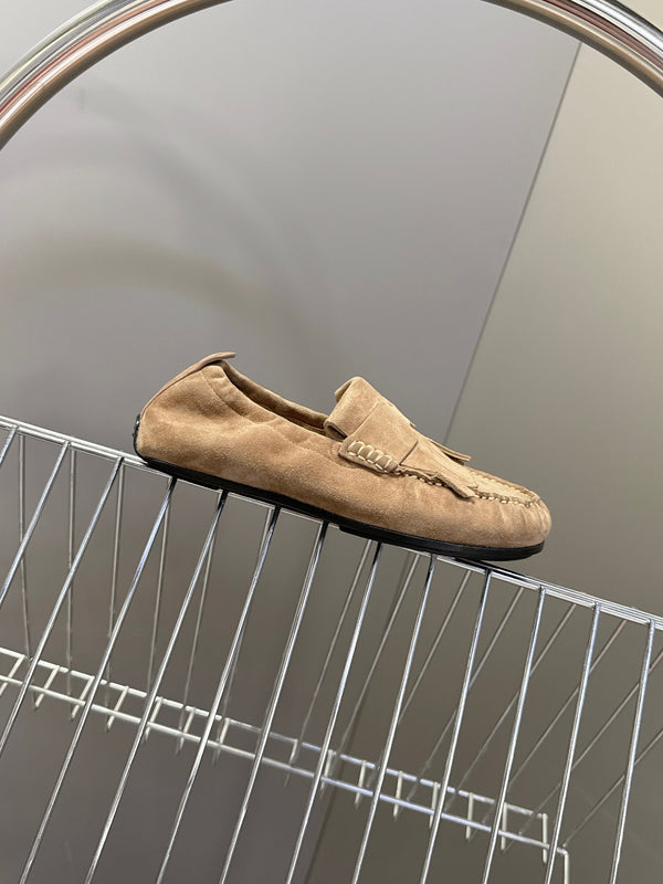 HM 26S Nod Loafers 1.5cm Khaki Suede 113810