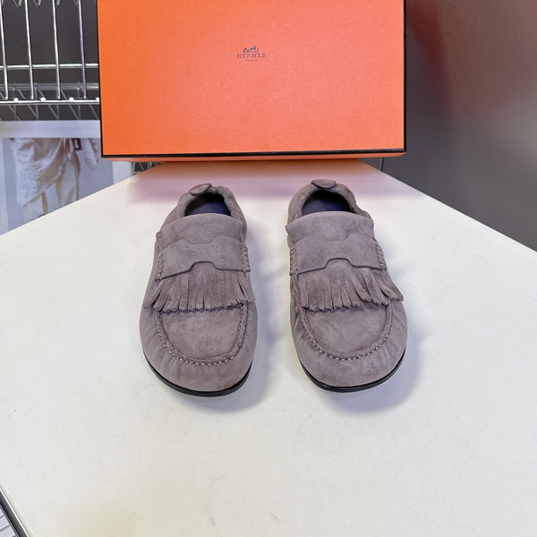 HM 26S Nod Loafers 1.5cm Dark Grey Suede 113813