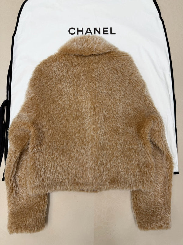 CC 2026 Jacket Camel Lambskin Silk 435597